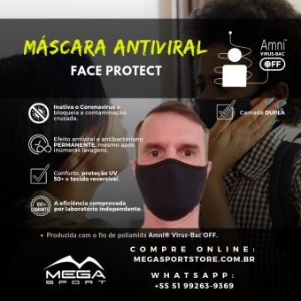 Máscara Face Protect - Antiviral e Antibacteriana